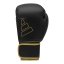 Adidas Hybrid 80 Boxing Gloves – Black/Gold - Weight of gloves: 14oz