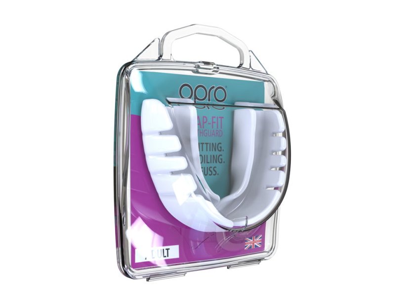 Opro Snap Fit Senior mouth guard - white