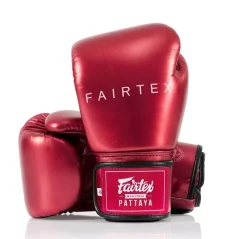 Rękawice bokserskie Fairtex BGV22 Metallic – czerwona