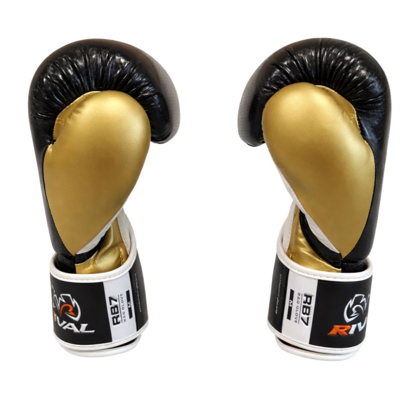 Pytlové rukavice Rival RB7 Fitness Plus – čierna/zlatá