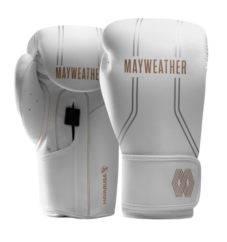 Boxerské rukavice HAYABUSA Mayweather Contender – biela/zlatá - Hmotnosť rukavíc v Oz: 16oz