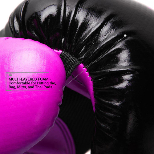 Boxerské rukavice REVGEAR Pinnacle - černá/růžová - Váha rukavic: 16oz