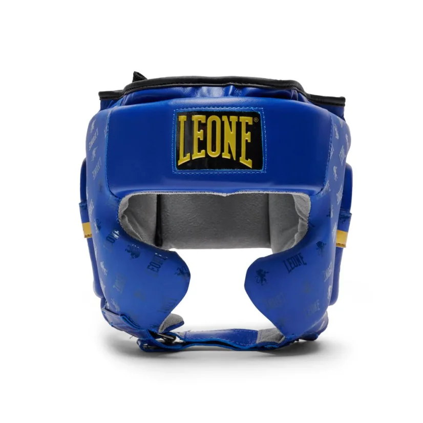 Kask Bokserski Leone CS445 DNA – niebieski - Wielkość: L