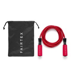 Skakanka z łożyskami FAIRTEX – czerwona