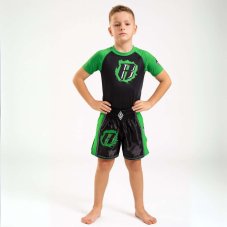 Rashguard pentru copii REVGEAR cu maneci scurte - Verde