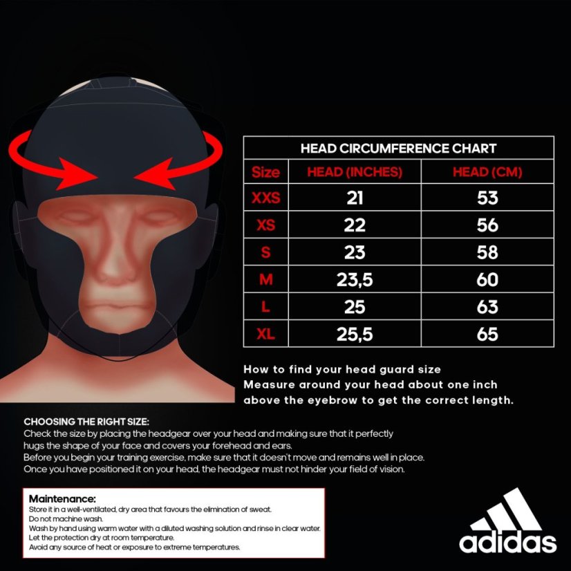 ADIDAS Response bokszsisak - fekete/fehér