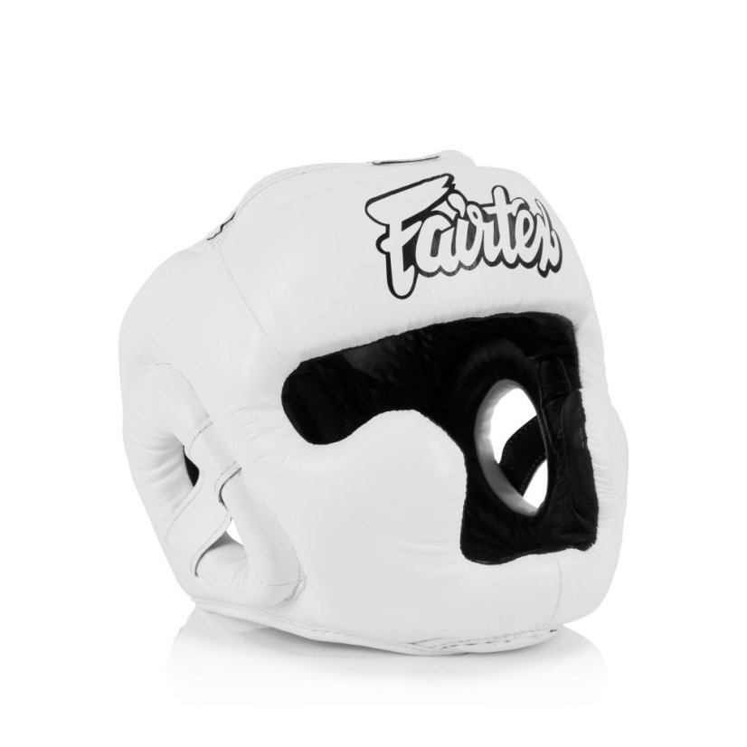 Fairtex HGK15 dziecięcy kask bokserski do Muay Thai – biały