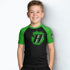 Dětský Rashguard REVGEAR s krátkým rukávem - zelená