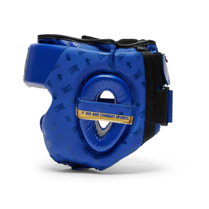 Kask Bokserski Leone CS445 DNA – niebieski - Wielkość: M