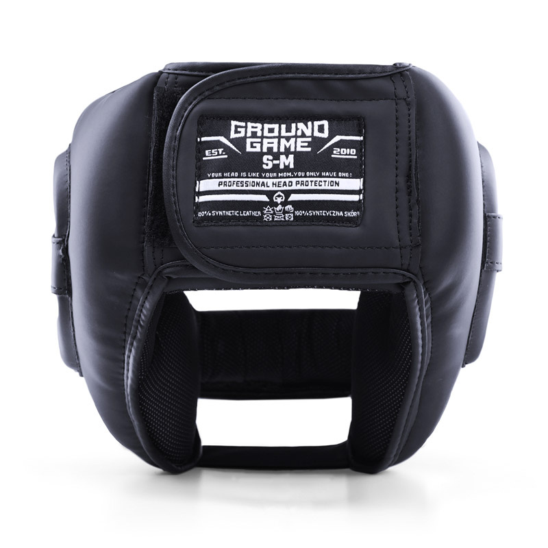 Ground Game Stripe Black Boxhelm mit Nasenschutz – Schwarz