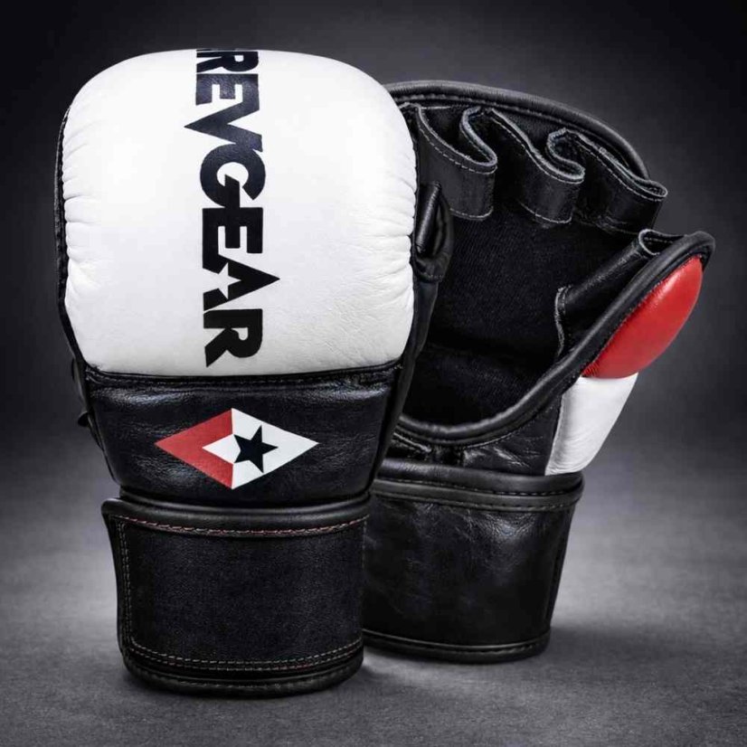 MMA tréninkové a sparingové rukavice REVGEAR Pro Series MS1 - bílá - Velikost: M