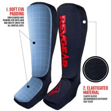 Chrániče holení REVGEAR Muay Thai - černá