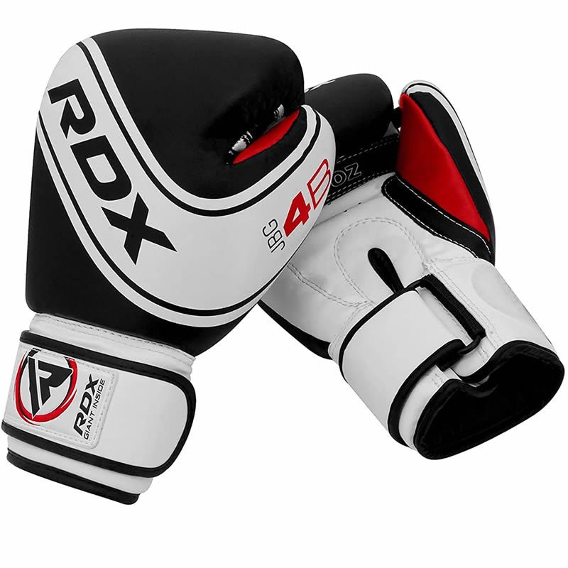 Dětské boxerské rukavice RDX JBG 4B - černá/bílá - Váha rukavic v Oz: 4oz