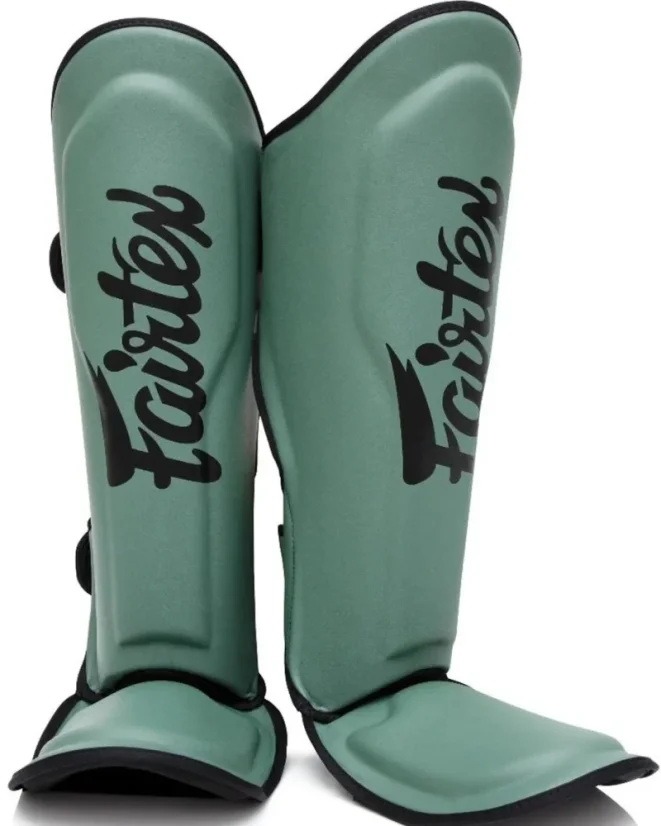 Ochraniacze na piszczele Fairtex - Booster FXB SG - zielony - Wielkość: S