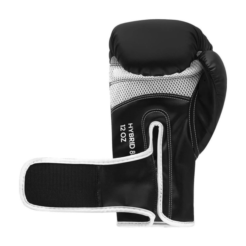Adidas Hybrid 80 Boxing Gloves – Black/White - Weight of gloves: 14oz