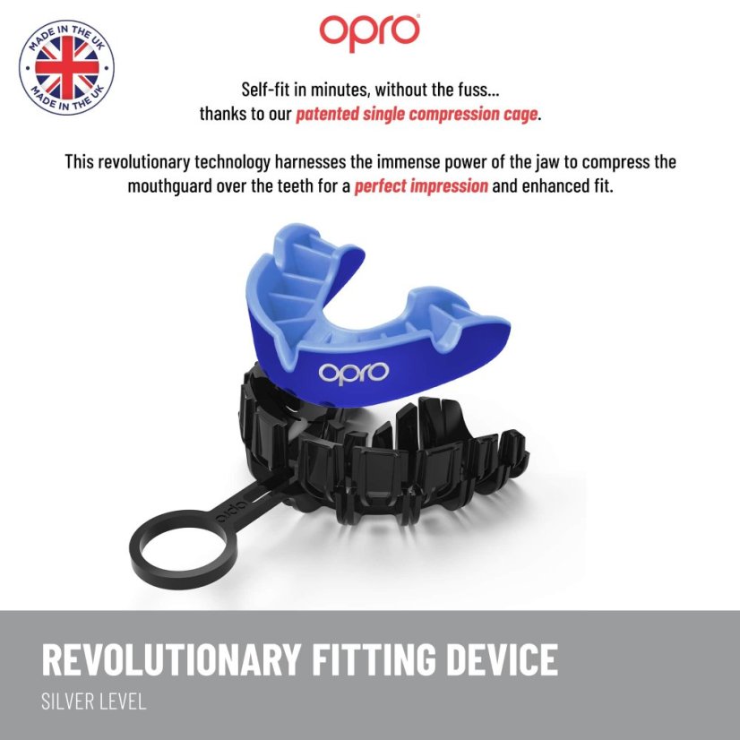 Opro Silver Senior mouthguard - transparent