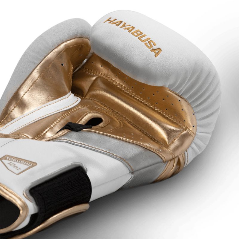 Mănuși box Hayabusa T3 - alb/auriu - Greutatea mănușilor în Oz: 16oz