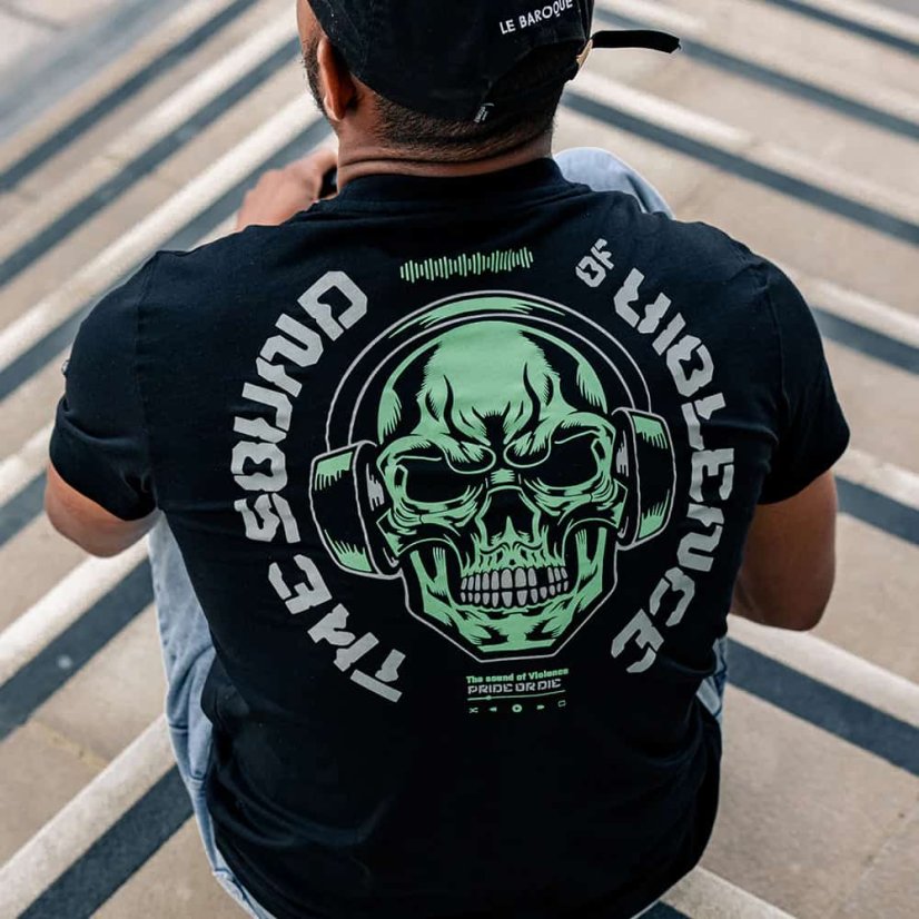 Men's T-shirt PRiDEorDiE Sound Of Violence - Wielkość: 3XL