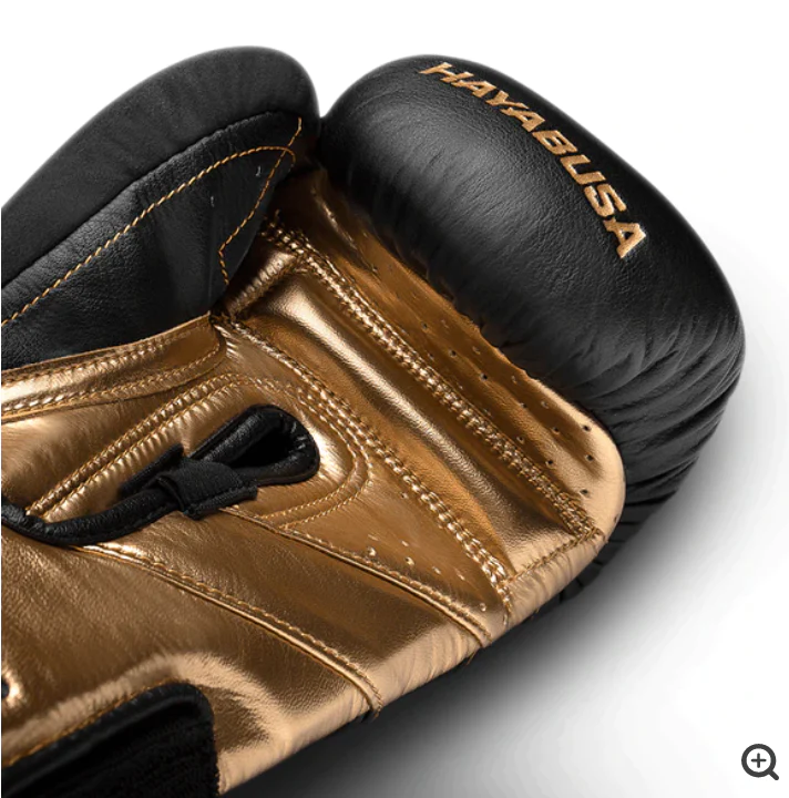 Hayabusa T3 boxing gloves - black/gold - Weight of gloves: 10oz