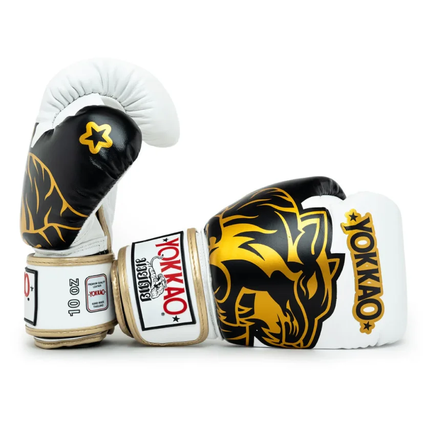 YOKKAO Original Gold rękawice bokserskie – Absolute white