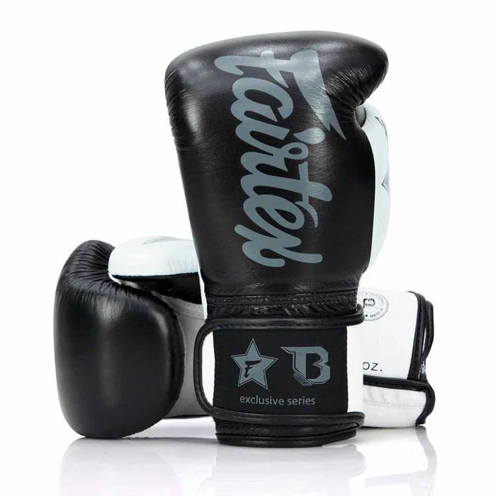 Boxerské rukavice Fairtex - Booster FXB BG V2 - černá/bílá