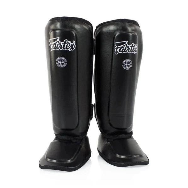 Fairtex SPK9 dziecięce ochraniacze piszczeli do Muay Thai – czarne - Wielkość: 10-12Y