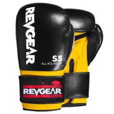 Boxerské rukavice REVGEAR S5 All Rounder - čierna/žltá
