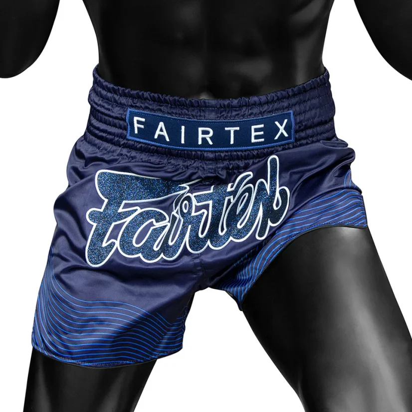Fairtex BS1930 Blue Ocean spodenki Muay Thai - Wielkość: 2XL