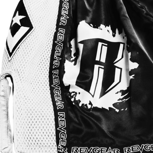 Pantaloni scurți Muay Thai pentru copii REVGEAR Ranked - alb