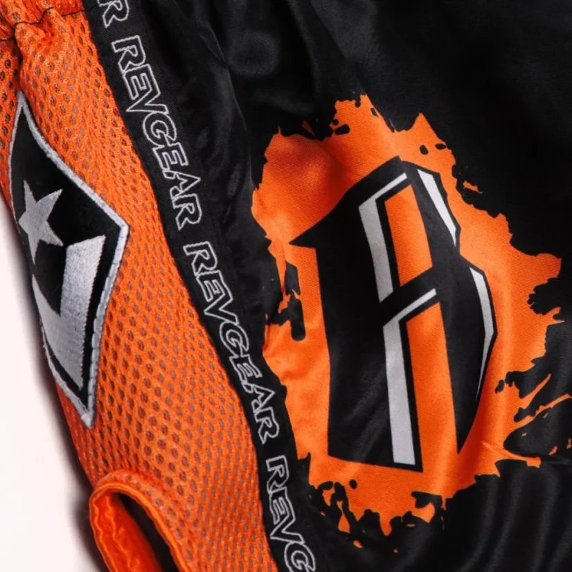 Detské Muay Thai šortky REVGEAR Ranked - oranžová - Veľkosť: Youth L