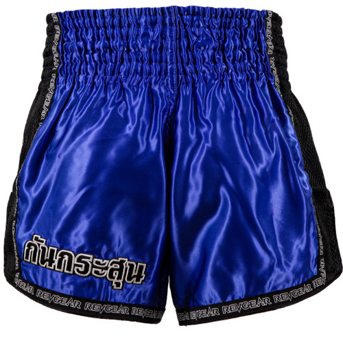 Muay Thai Pantaloni scurți REVGEAR Legends Valhalla - negru/albastru