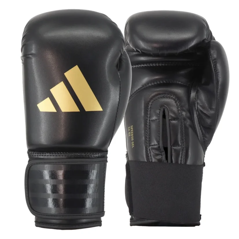 Adidas Speed 50 – boxerské rukavice – černá/zlatá - Váha rukavic v Oz: 6oz