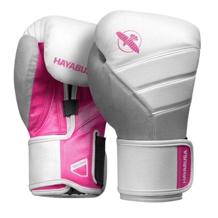 Boxing gloves Hayabusa T3 - white/pink - Weight of gloves: 12oz, Color: Pink