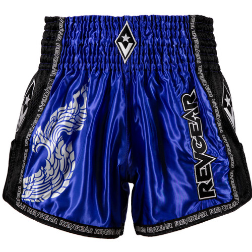Muay Thai Pantaloni scurți REVGEAR Legends Valhalla - negru/albastru